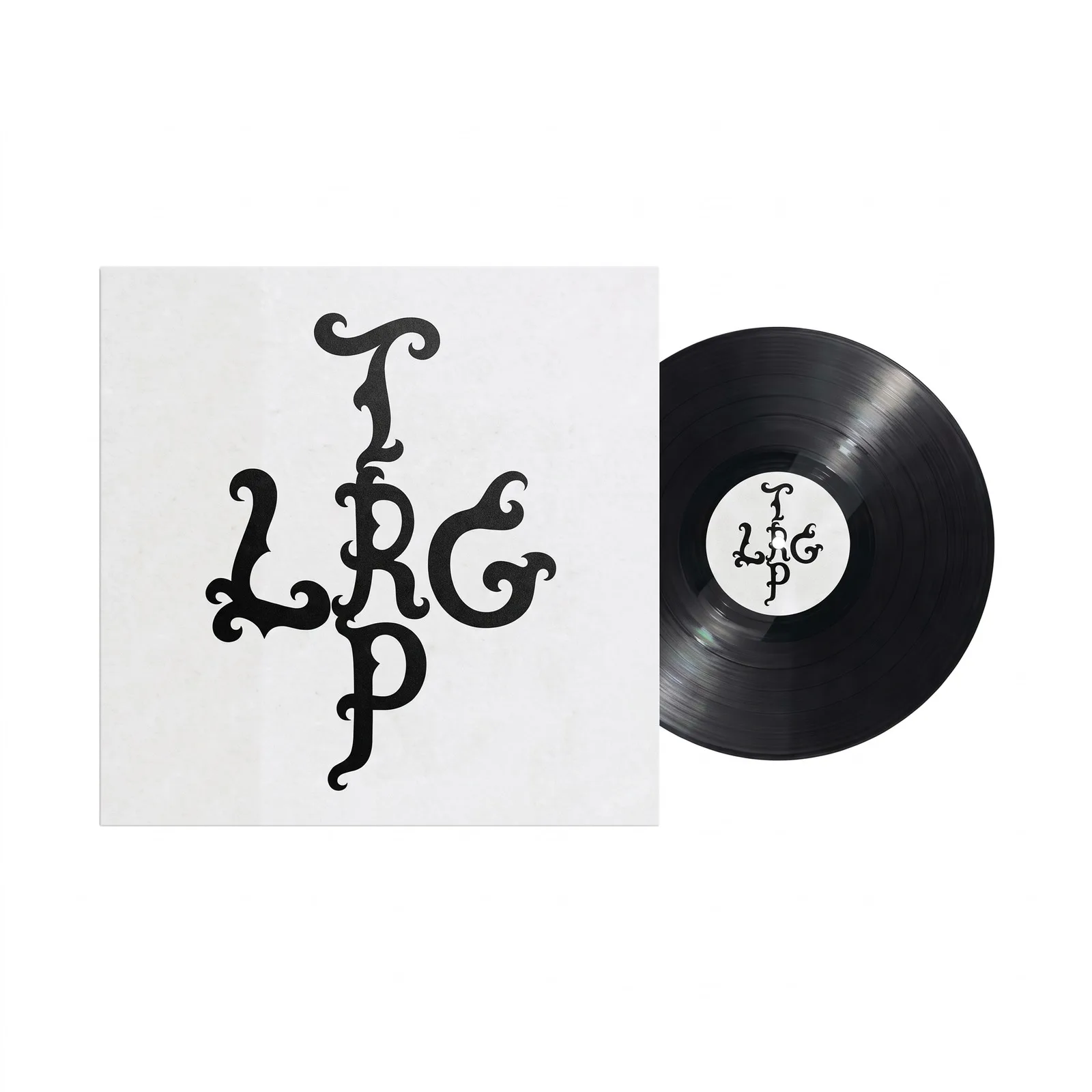 Dettaglio ravvicinato del vinile "Troppo Largo", edizione fisica dell'album di XL